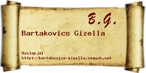 Bartakovics Gizella névjegykártya