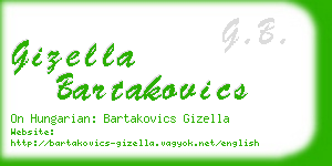 gizella bartakovics business card